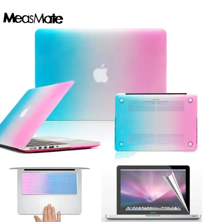 Матовый чехол для Apple MacBook Air Pro Retina 12 13 15 жесткий ноутбука + клавиатуры экран Macbook