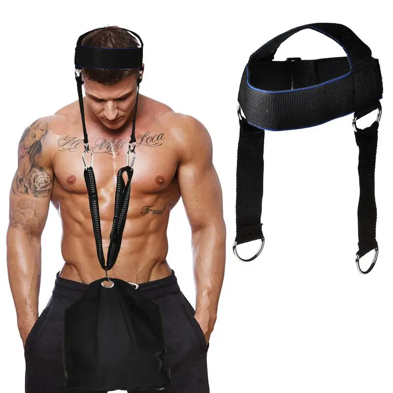 Head Harness Strengh Exercise Strap With Chain Adjustable Neck Power Training Belt Gym Fitness Weightlifting Equipment | Спорт и