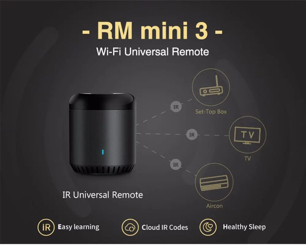 Broadlink RM Mini 3 WiFi+ ИК приложение для умного дома дистанционное управление для Alexa Google Home IFTTT