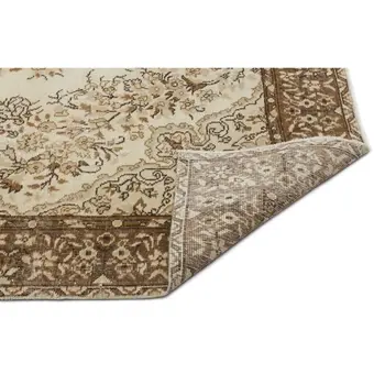 

Handmade Beige Vintage English English Area Rug 202x320 Cm-6'8''X10'6''