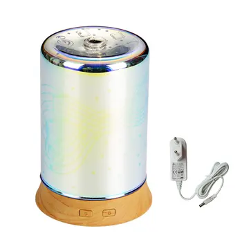 

hot3D humidifier100ML 100-240V Effect Glass Light Essential Oil Aroma Diffuser Ultrasonic Humidifier AromatherapyMist Maker Gift