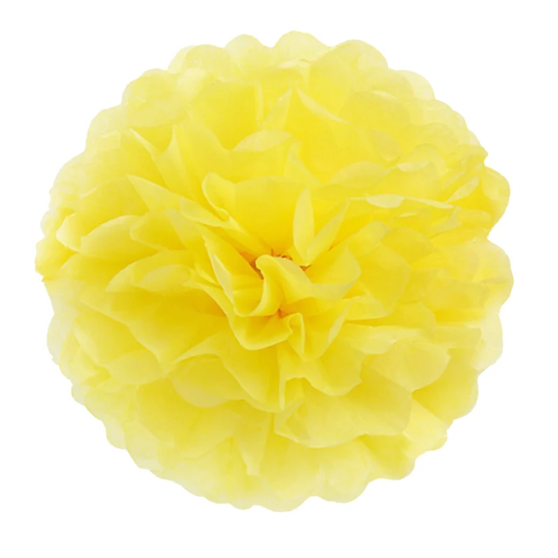 Yellow 5 шт., размер: 4/8/10 дюймов и изображениями красочного цветка Бумага мяч и помпоном настенные украшения Гостиная для свадебного торжества и праздника вечерние Потолочный декор - Цвет: Yellow
