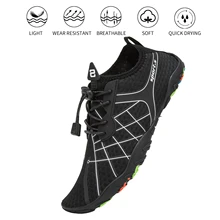 Мужская и Женская водонепроницаемая обувь унисекс с пятью пальцами; обувь на липучке для носки Босиком тонкие кроссовки для серфинга; пляжная спортивная обувь для йоги