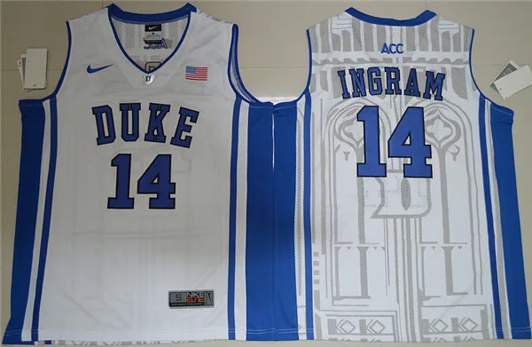 Новое поступление Duke Blue Devils Брэндон Ingram 14В горячая Распродажа Элита-черный Размеры S, M, L, XL, 2XL, 3XL Джерси - Цвет: Черный