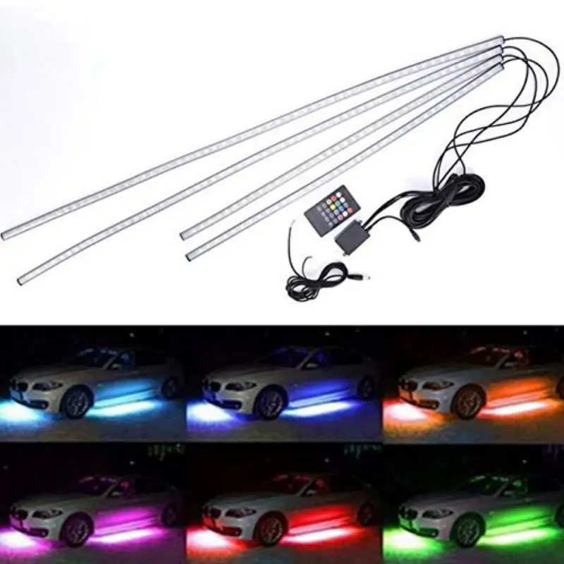 1 шт. 12 В гибкий ленточный светильник ing RGB декоративная атмосфера под лампой шасси автомобиля днище система светильник