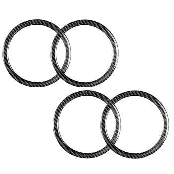 

Accessories Door Speaker Cover Sticker Parts Replacement Carbon Fiber Car