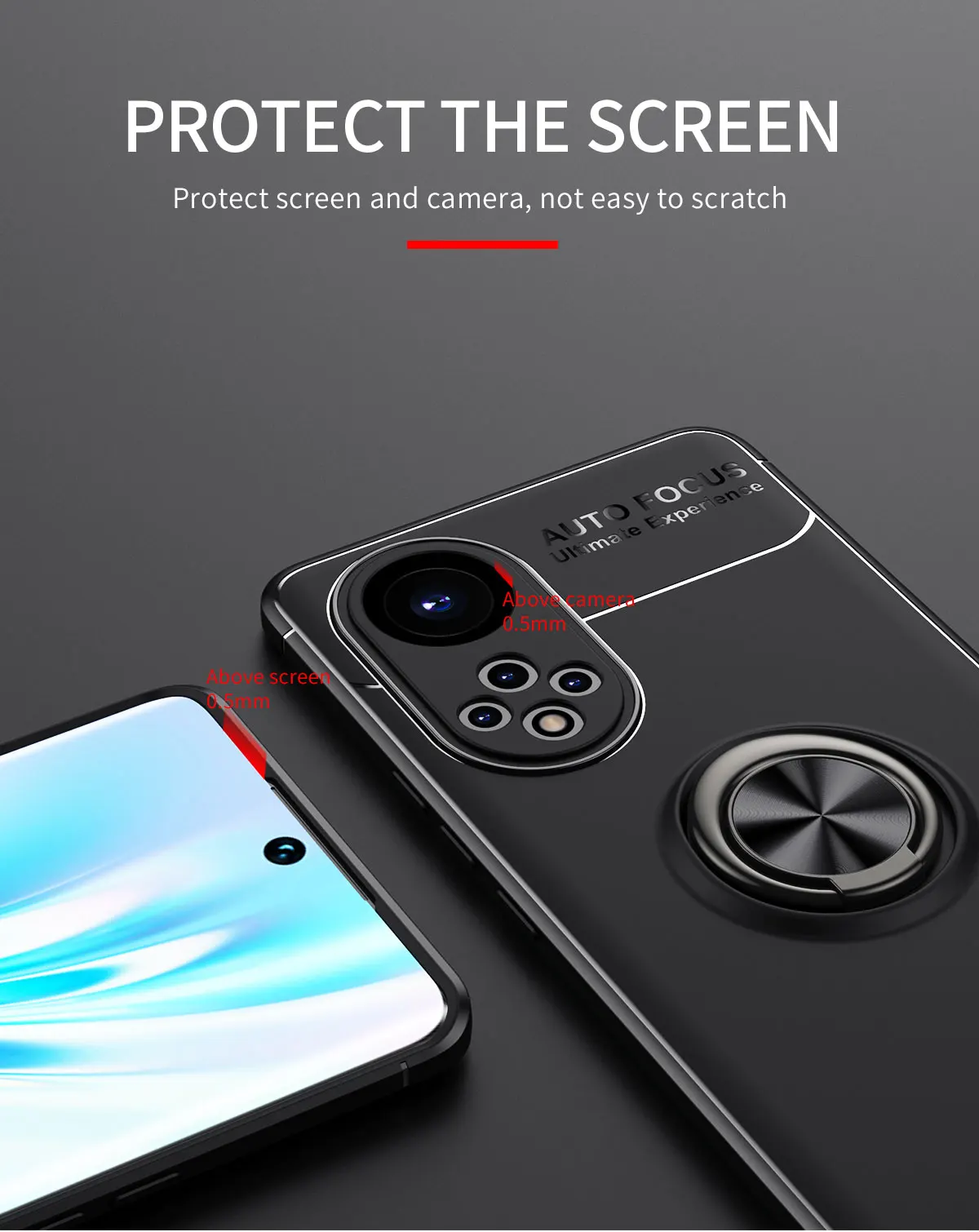 Shockproof Phone Case For Honor 50 Pro SE Paly5t Luxury Car Magnetic Ring Stand Back Cover For Huawei P50 P40 Pro Nova 8 Funda