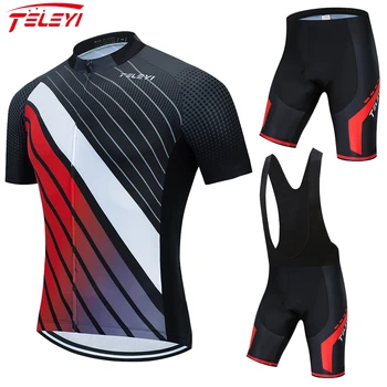 

Teleyi 2020 Cycling Sets, Summer Cycling Uniform, Road Cycling Jersey Set MTB Bike Jerseys, Breathable Cycling Clothing
