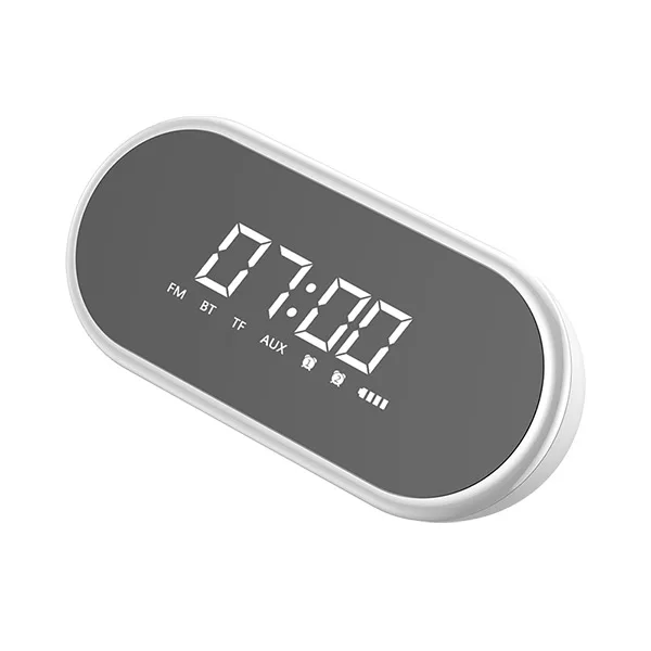 White Xiaomi Youpin Mijia BASEUS мини Будильник беспроводной Bluetooth динамик бытовой сабвуфер зеркало радио 3D объемный - Цвет: White