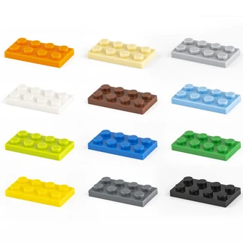 

50pcs 2x4 Dots Building Blocks Thin diy Bricks Educational Creative moc Plastic Toys for Children Kids Christmas Gift