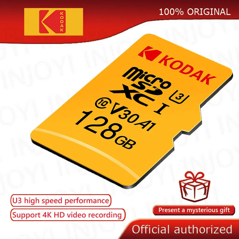 Карта памяти Kodak, 256 ГБ, 128 ГБ, 64 ГБ, U3, 32 ГБ, Micro sd карта, класс 10, UHS-1, флеш-карта, память Microsd, TF/sd карта s для планшета, 512 ГБ