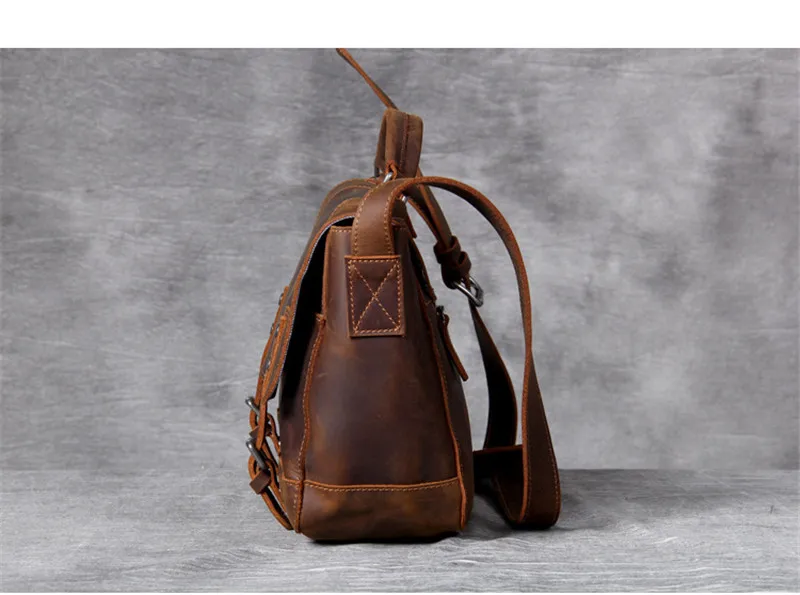 PNDME business casual crazy horse cowhide men's women's briefcase fashion vintage genuine leather laptop A4 messenger bags