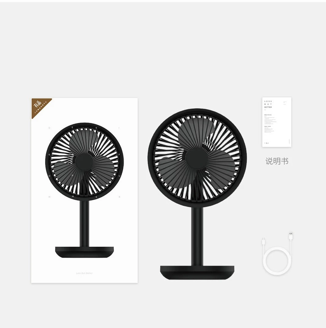 Настольный вентилятор XIAOMI SOLOVE с тряской на 60 ° 3 я передача регулируемая скорость