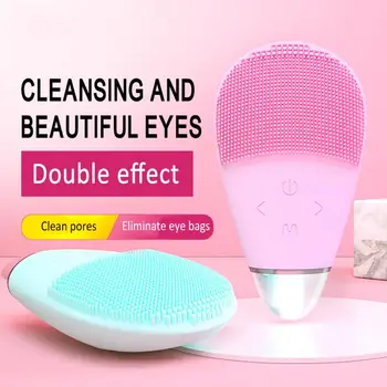 

Silicone Cleansing Instrument Electric Washing Face Brush Machine Eye Face Massage Deep Face Pore Cleanser Brush Cleansing Tools