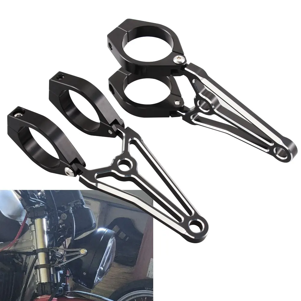 41mm Motorcycle Headlight Mount Bracket Fork Turn Light Clamps For