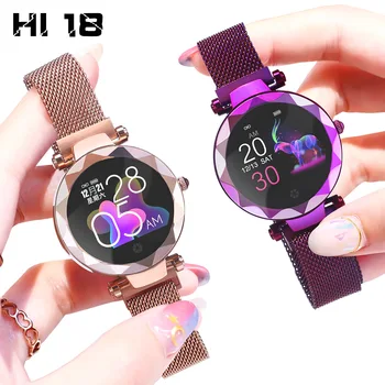

Hi18 Smart Watch Continuous Heart Rate Detection IP67 Waterproof Female Physiology Reminder Tracker Wristband Smart Bracelet