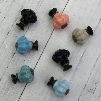 

10x Kids Room Knobs and Handles Cute Pumpkin Kitchen Cabinet Cartoon Furniture Handle Drawer Pulls Dia 25mm