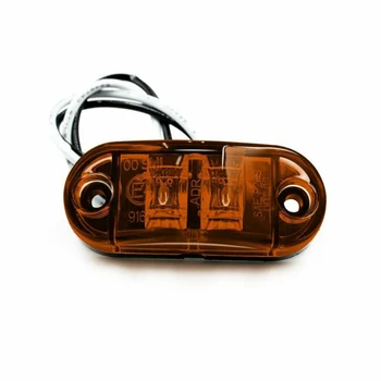 

10 RV Travler Lights Trucks Red Amber 2 LED 2.5inch Side Marker 12V - 24V DC Practical