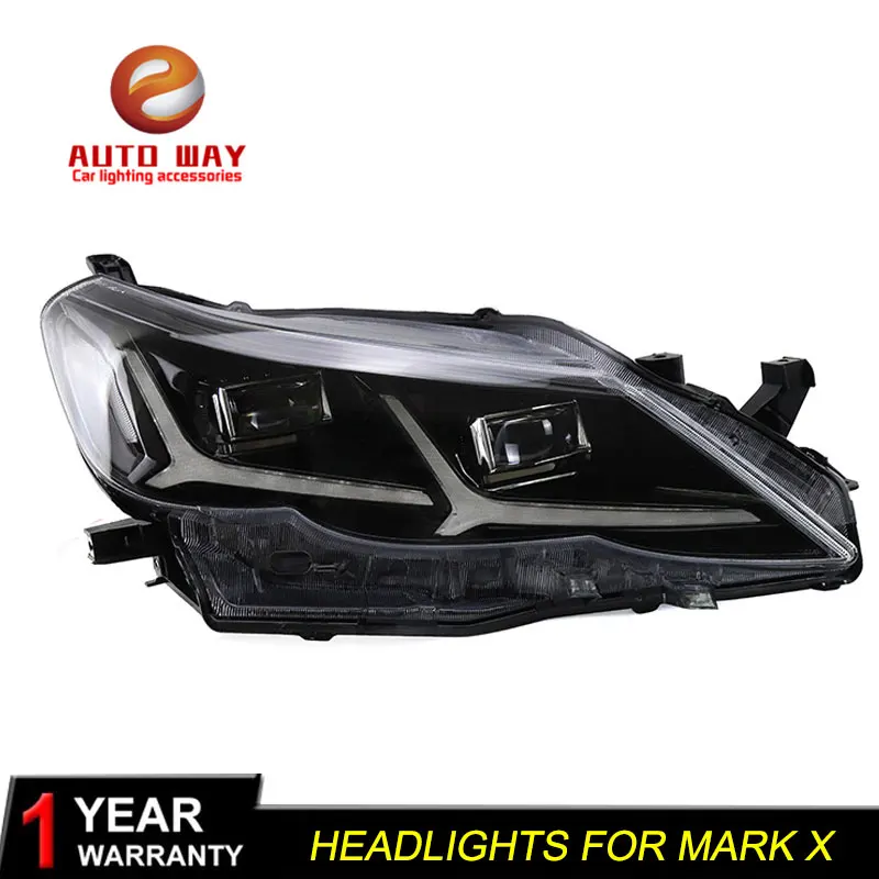 Автомобильный Стайлинг, чехол для фары Toyota Mark X, рейз 2010-2013, светодиодный фонарь для Toyota Mark X, DRL, двойной луч, биксенон