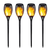 Солнечный свет факел пламя свет напольный выход двора украшение человека реагирующая на движение настенный светильник Открытый 96LED ландшафтный сад