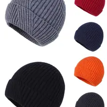 Мужские и женские классические модные теплые зимние шапки для мужчин и женщин, Повседневные вязаные шапки с запонками, Кепка с черепом для мужчин и женщин