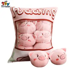Одна сумка пудинг свинья поросенок плюшевая игрушка тривер плюшевая подушка креативный детский подарок на день рождения Прямая доставка