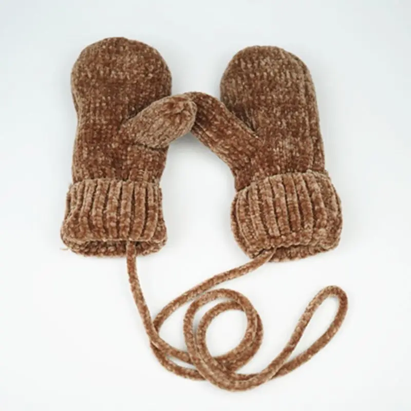 3 в 1 детская зимняя вязаная теплая вязаная шапка с помпоном, шарф, перчатки