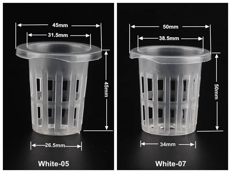 50 шт. корзина для выращивания гидропоники мешок для растений Soilless растущий пластиковый сетчатый горшок высокого качества садовые горшки для посадки растений