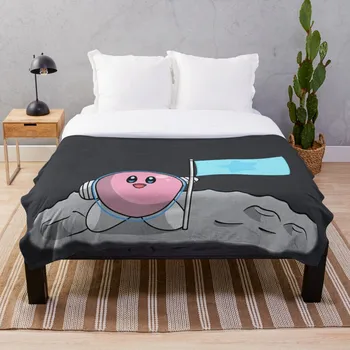 

One Small Step Throw Blanket Soft Sherpa Blanket Bed Sheet Single Knee Blanket Office Nap Blanket