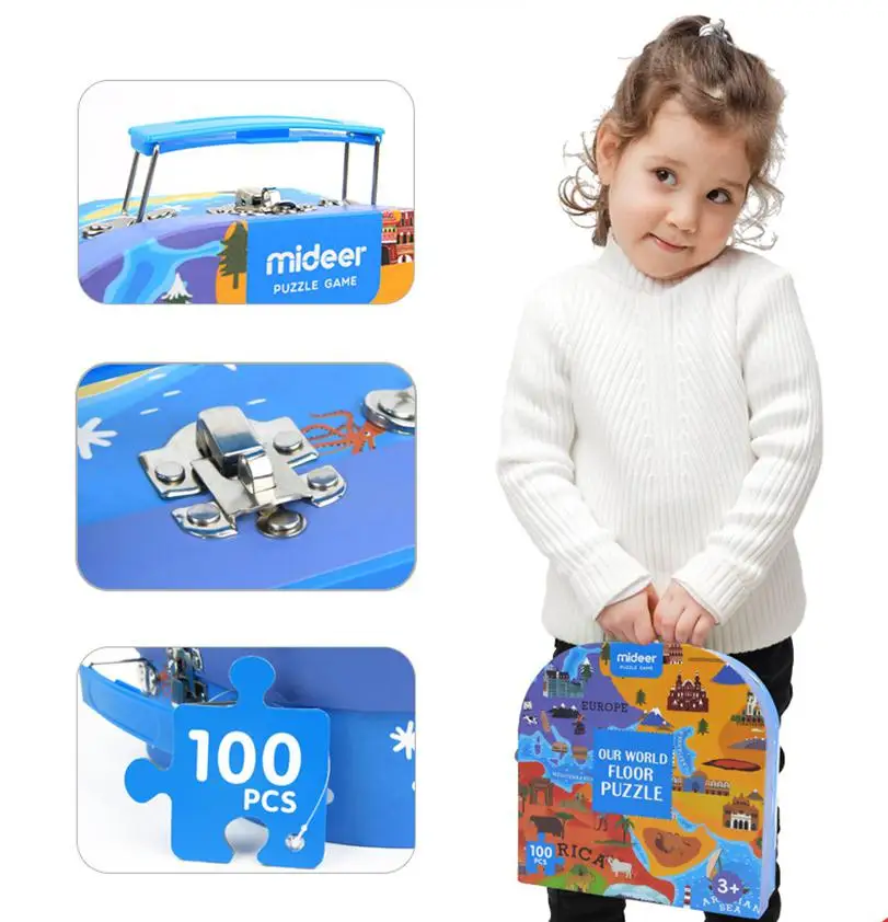 Пазл hobbyline World карта детские развивающие игрушки культура география