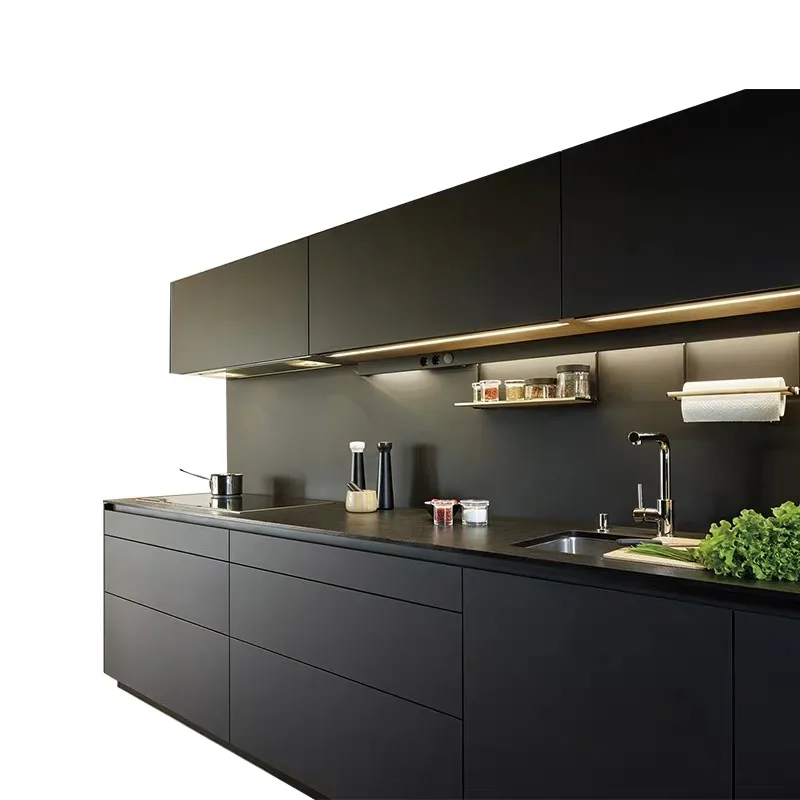 Новейший стиль кухонный шкаф китайского производства индивидуальный дизайн кухонный шкаф современный дизайн деревянный кухонный шкаф высокий