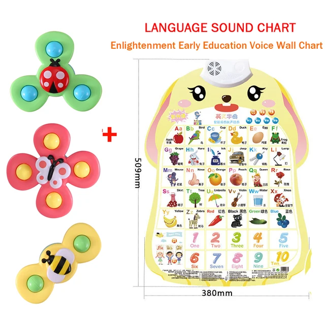 Baby Rattles Toy For Kids Bathroom Shower Gyro Animal Sucker Spinner Montessori Touch Sensory Toys For Newborn Infant 0-12 Month set6