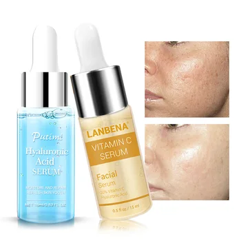 

Vitamin C Whitening Serum Hyaluronic Acid Face Cream Anti-Aging Moisturizing Whitening Serum for Face Eye Care Acne Treatment