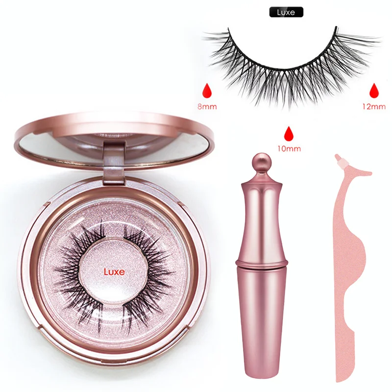 Lure New Magnetic Liquid Eyeliner& Magnetic False Eyelashes& Tweezer Set Waterproof Long Lasting Eyeliner False Eyelashes Drop Ship - Цвет: Lure