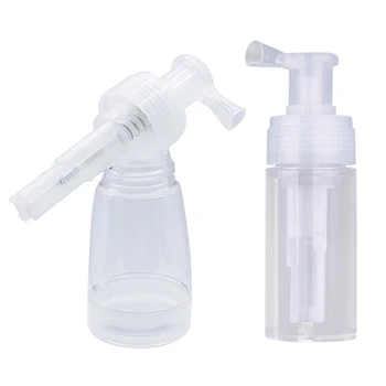 

2Pcs/Set Powder Filled Bottle Detachable Travel Powder Spray Bottle Pet Material Cosmetic Bottle Haircut and Makeup Tool 180Ml