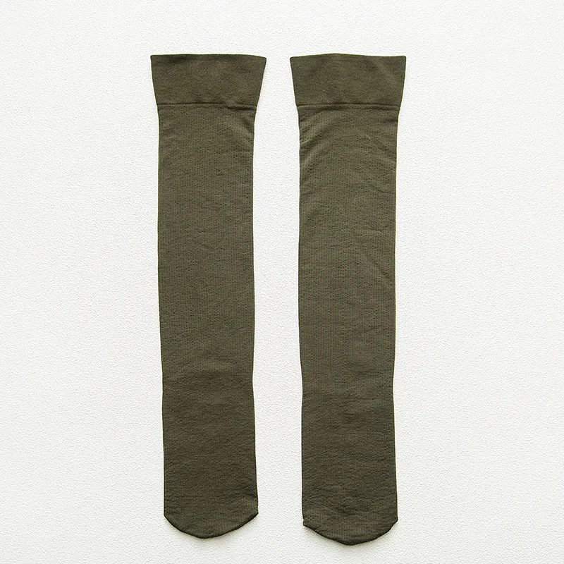 Army Green Jeseca, колготки для школьников, одноцветные, черные/серые/кожаные, японские, кавайные, для девочек, милые, ниже колена, носки - Цвет: Army Green