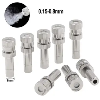 

8 Size Garden Irrigation 0.15-0.8mm Misting Fogging Disinfectant Sprinkler Push-in Low Pressure Atomizing Nozzle With Filter 1Pc