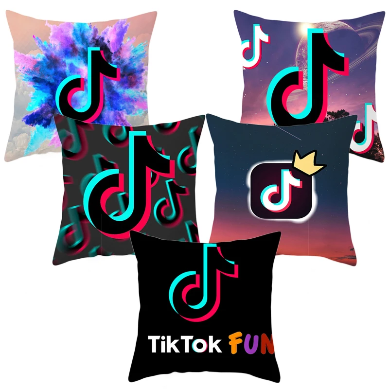 

45x45cm Tik-Tok Pillow Cover Home Textile Decor Pillowcase Square 18Inch Fashion Sofa Pillowcase Case Toys for Children Gifts