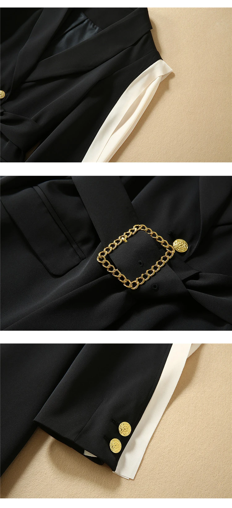 Для женщин блейзеры и Куртки Женская мода осенние повседневные Длинные рукава блузка с ремнем/для офиса женские черные деловой блейзер для женщин