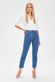

Trendyol Mavi 2014basic High Waist Mom Jeans TWOAW20JE0052