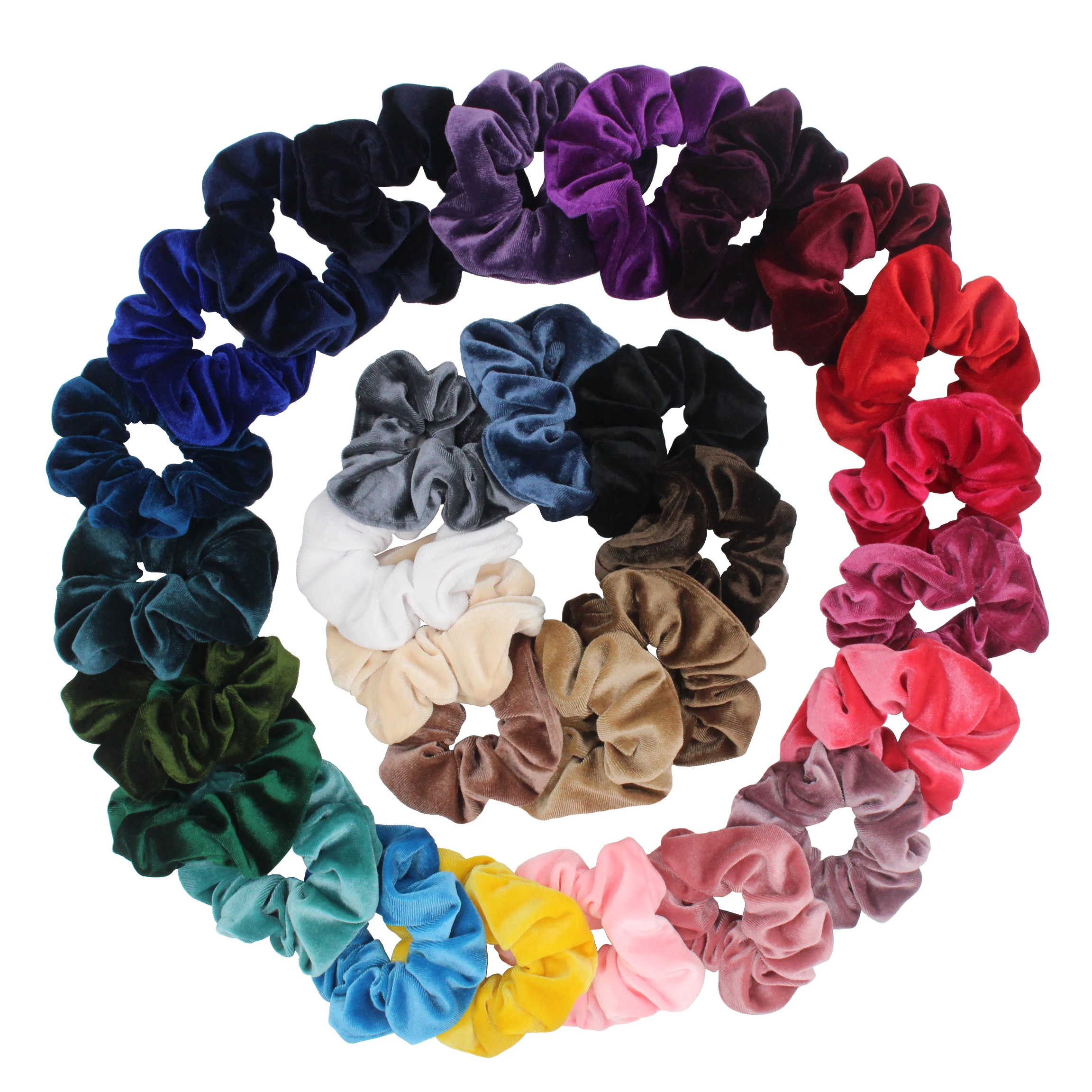 Tanio 30 kolorów Korea aksamitne włosy Scrunchie elastyczne gumki do