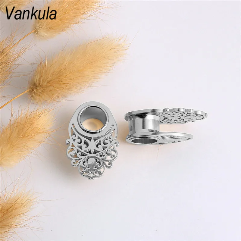 Vankula 2 шт. Новое поступление модные беруши туннель 316L Нержавеющая сталь ювелирные украшения для пирсинга расширители ушей