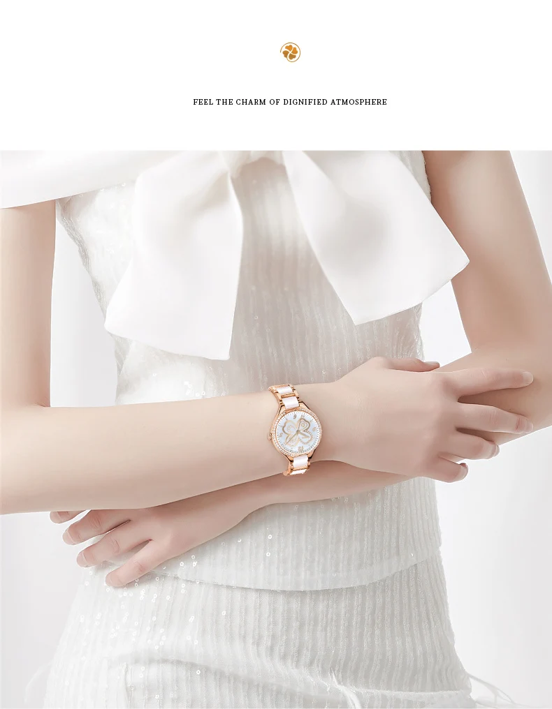 DOM Модные женские наручные часы с бриллиантами, керамический ремешок для часов, топ, роскошная брендовая одежда, женские кварцевые часы Geneva G-1271D-7MS