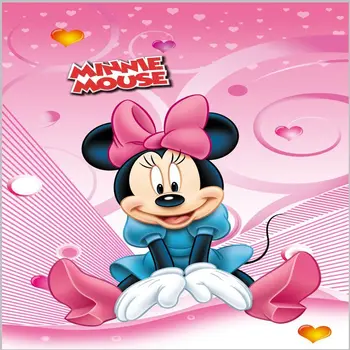 

8x8FT Light Pink Minnie Mouse Love Kids Children Custom Photography Studio Background Backdrop Vinyl 10x10 8x10