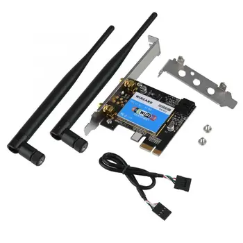 

PCIE Network Card 433Mbps Dual Band 2.4G/5G + Bluetooth 4.0 Bluetooth Network Card for Desktop Hot