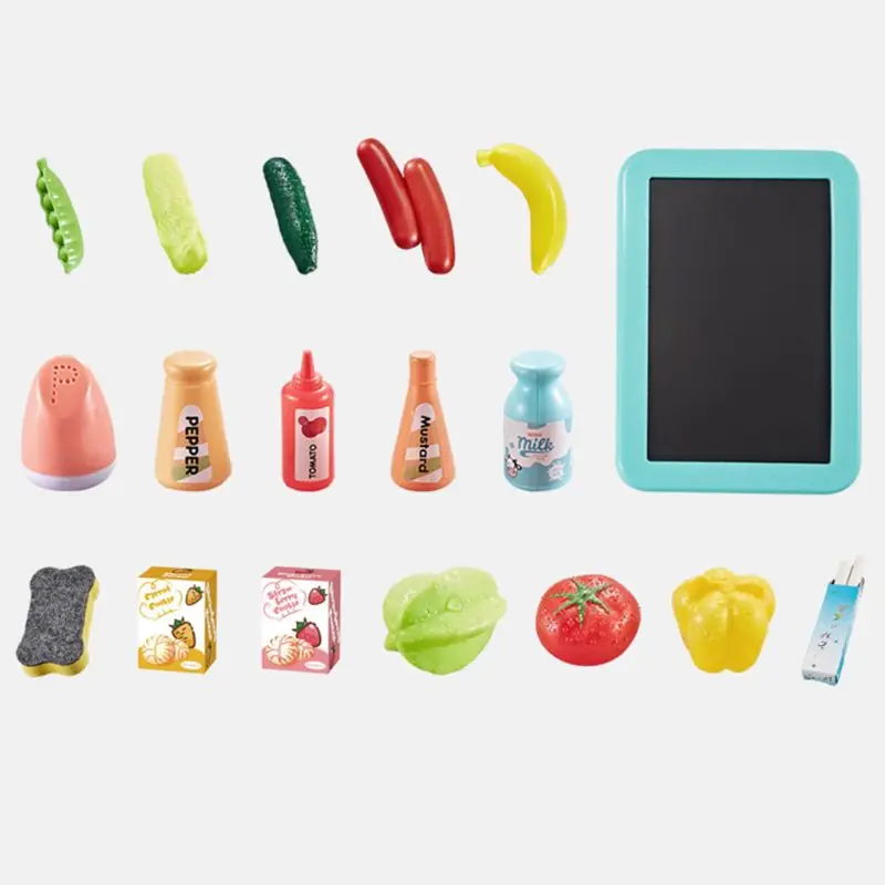  42Pcs/Set Simulation Kitchen Toy Spray Water Dinnerware Children's Toys Cooking Table Set - 4000324844846