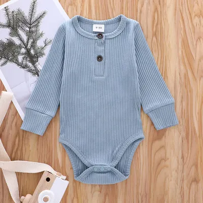 Infant Baby Boy Girls Clothes Body Baby Romper Multi-color Long Sleeve Button Jumpsuit Playsuit Outfits