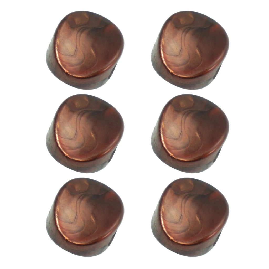 Guitar Tuning Peg Buttons Tuning Pegs Knobs Machine Heads Buttons Guitar 6 Pcs/Set (Coffee)