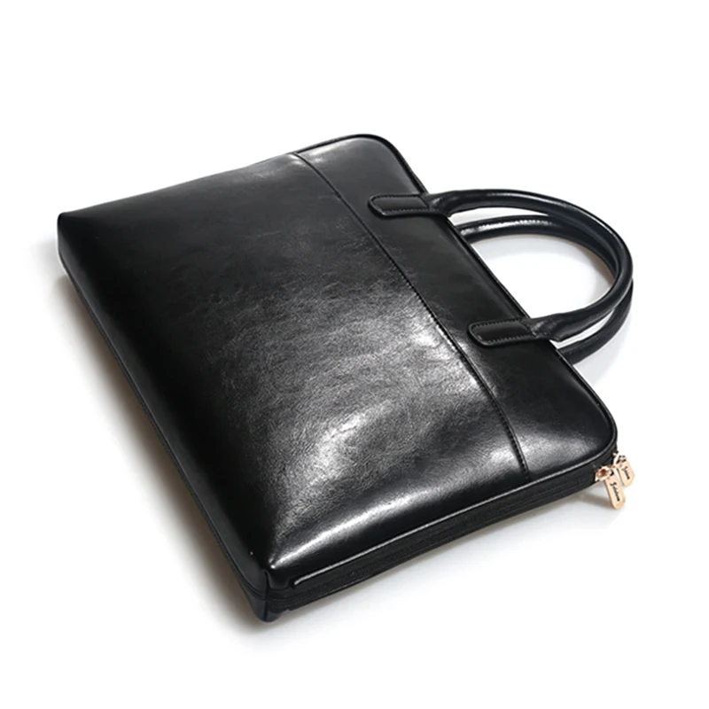 Женский портфель, женская сумка из натуральной кожи, сумка для ноутбука, деловая сумка для документов, Женская Офисная Портативная сумка на плечо для компьютера