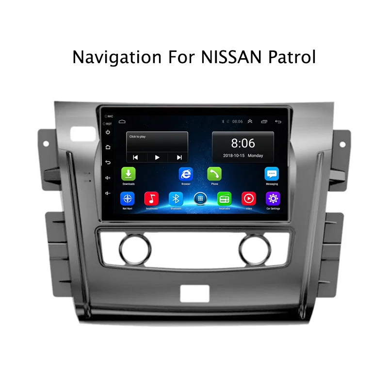 10 1 дюймов Android 8 Автомобильная dvd-навигационная система плеер для Nissan Patrol 2017-2018 4G LTE